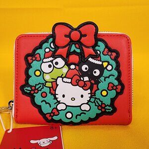 Loungefly Sanrio Hello Kitty & Friends Holiday Wreath Winter Wonderland Wallet